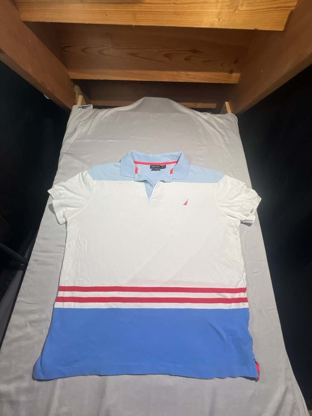 Nautica Men's XXL Classic Fit Weekend Splice Stripe Polo Shirt